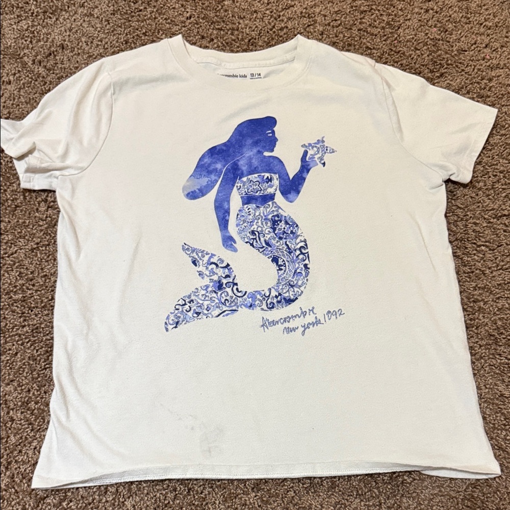 Abercrombie & Fitch Blue Mermaid Graphic Tee